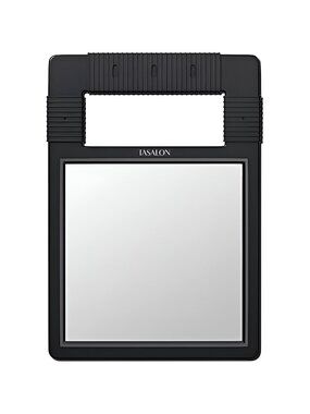 Hand Mirrors with Handle - Unbreakable Hand Mirror w/ Silicone Handler - Black